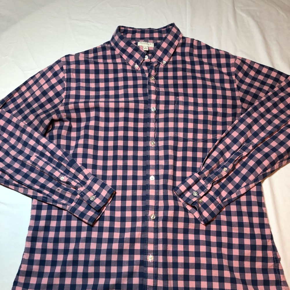 Men’s Large Plaid Button Down